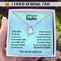 Forever Love Necklace for Daughter | Heart Pendant with Cubic Zirconia | 14K Gold Finish | Meaningful Birthday Gift for Daugh
