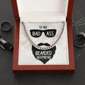 Cuban Link Chain Necklace | To My Bearded Boyfriend Gift | Stainless Steel Mens Jewelry | Anniversary Gift For Him
